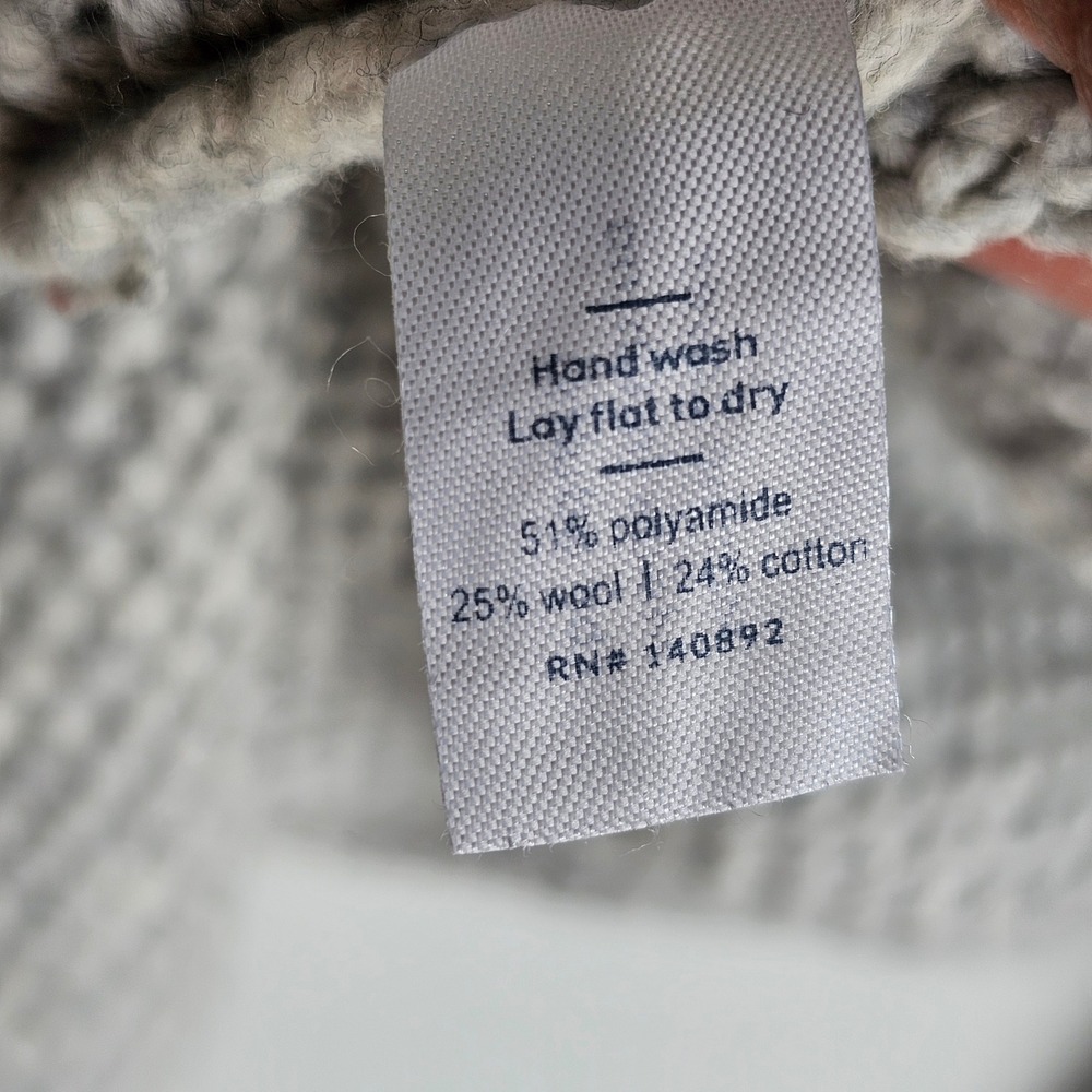 Marine Layer Fair Isle Knit‎ Pullover Sweater Wool Blend Light Gray Women's XS - Picture 5 of 9